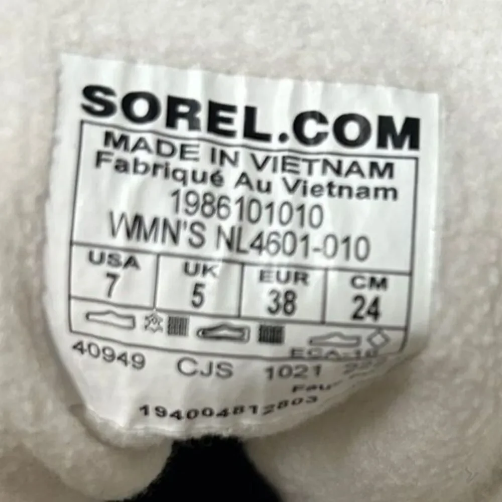 Sorel Boots Winter Womens Size 7 Shoes Cream Sherpa Black Pull-On Outdoors Snow
